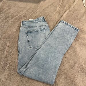 Hollister Light Blue Ultra High-Rise Straight Jeans